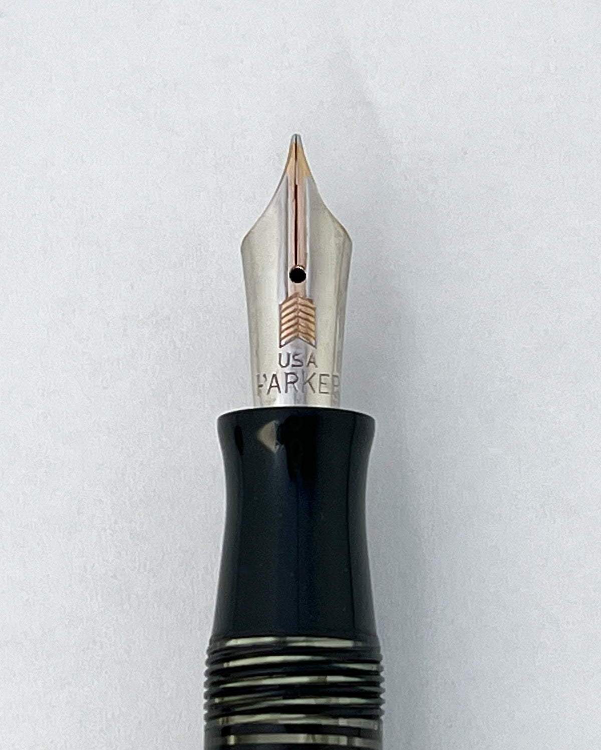 1937 Parker Vacumatic Standard Fountain Pen - Silver Pearl