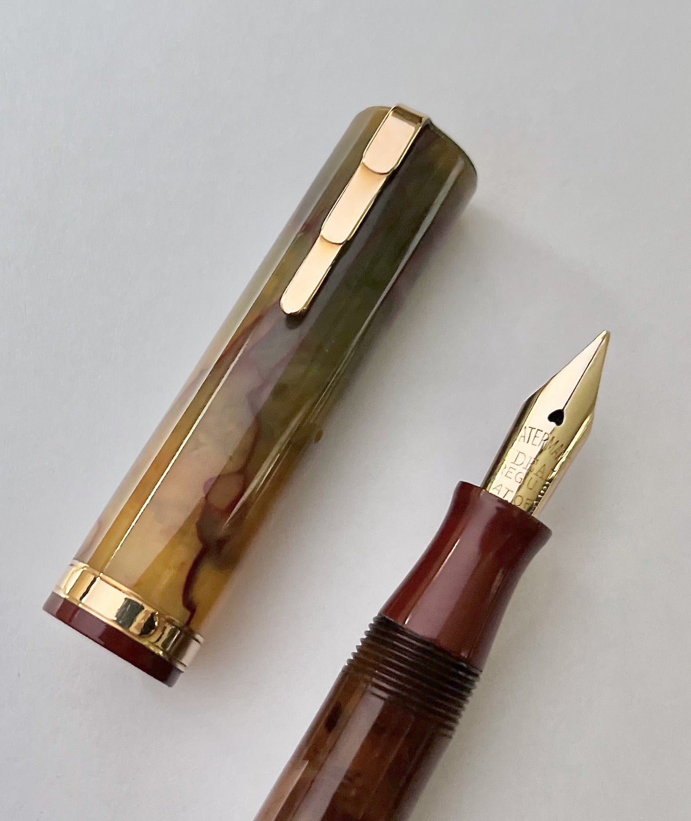 1930s Waterman Lady Patricia Fountain Pen - Onyx - Wet Noodle