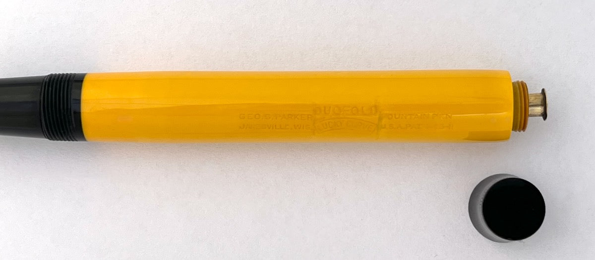 c.1928 Parker Duofold Senior Fountain Pen - MANDARIN YELLOW