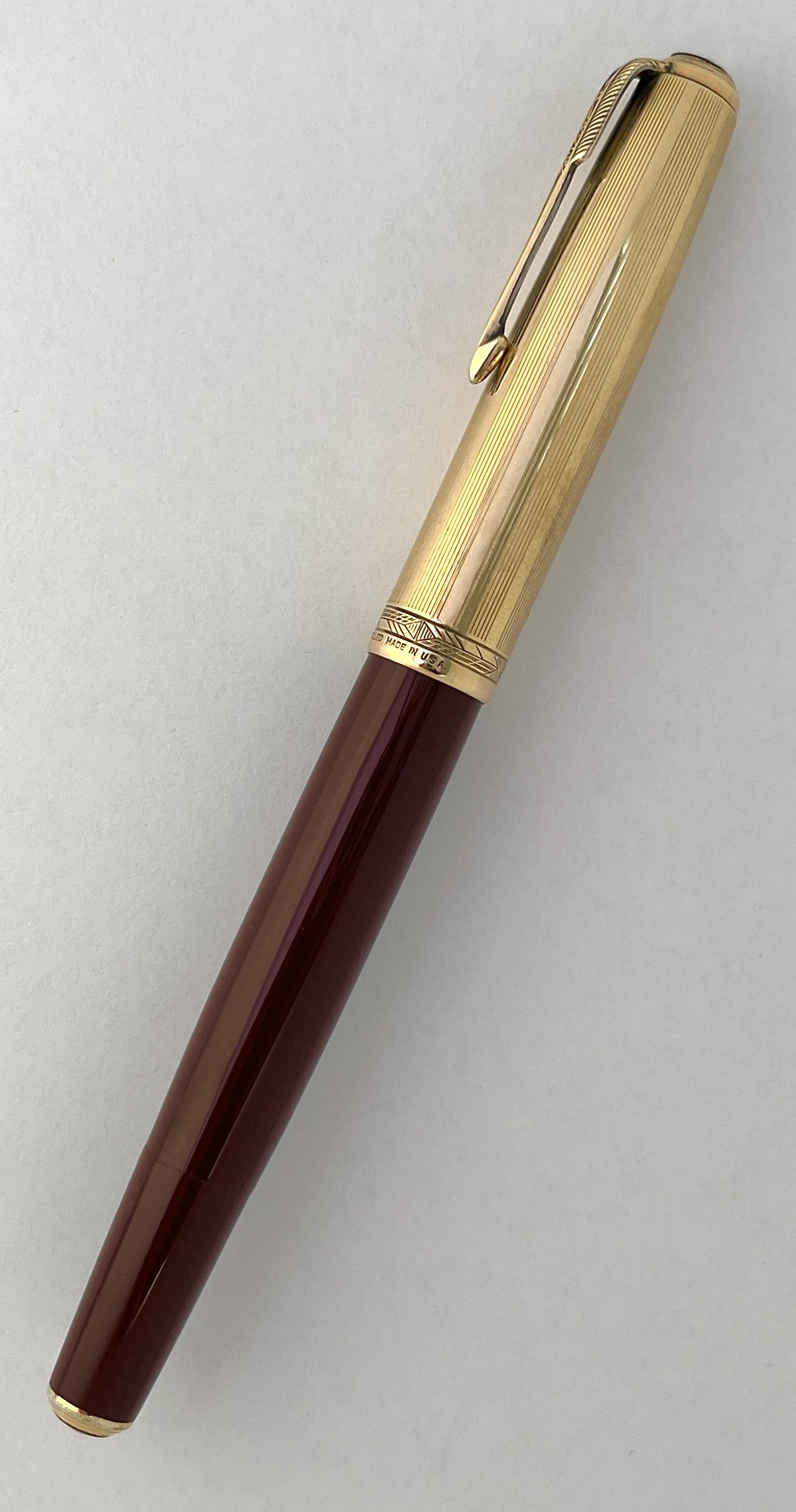 1945 Parker 51 Vacumatic Double Jewel Fountain Pen - Cordovan
