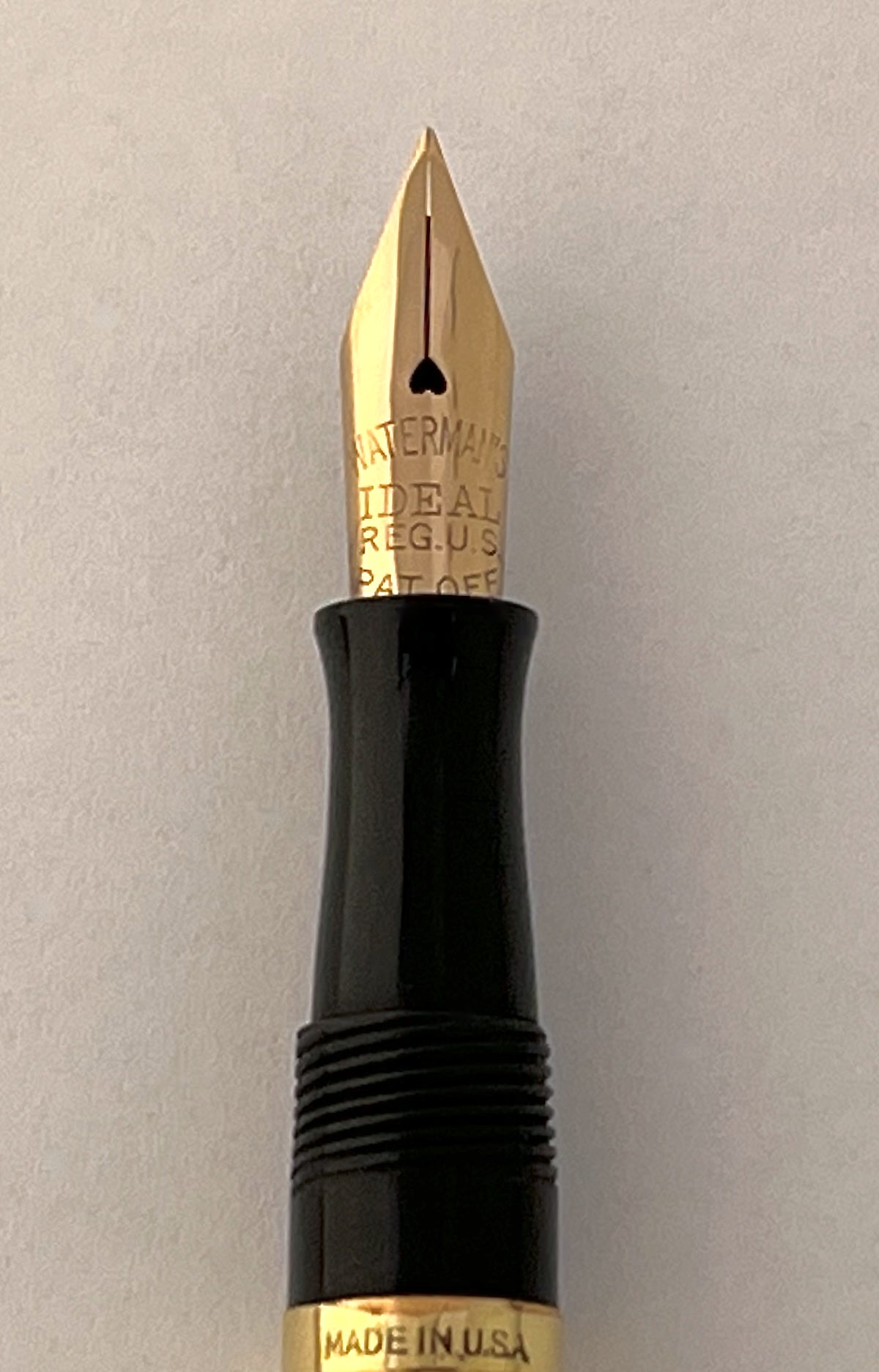 1920s Waterman 0552 1/2 LEC Pansy Panel Overlay Fountain Pen - FLEX/SUPERFLEX