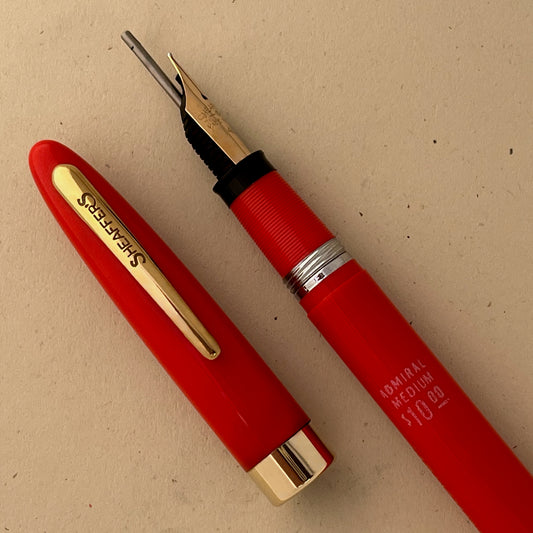 NOS Sheaffer Snorkel Admiral Fountain Pen - VERMILION