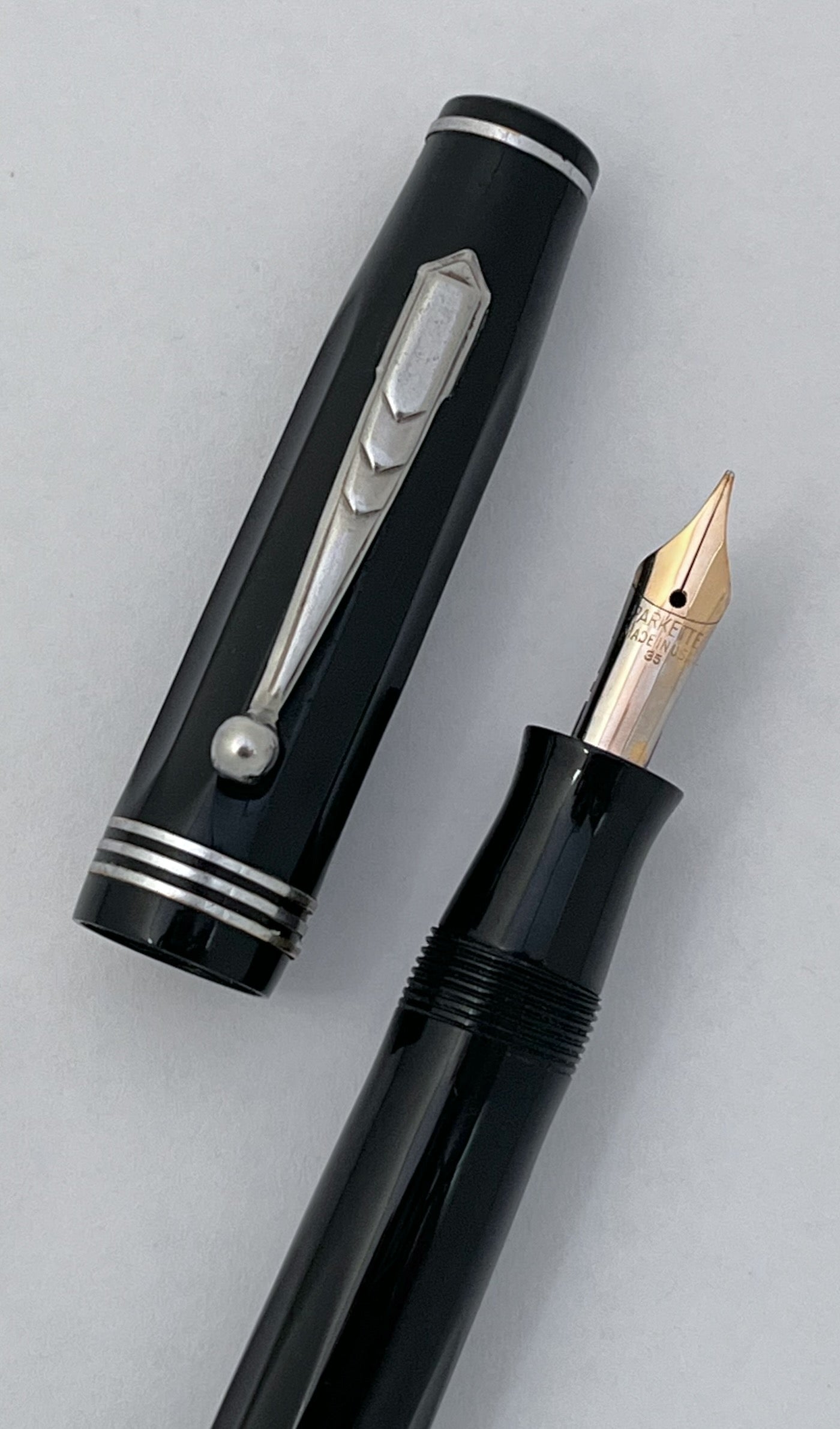 Parker Parkette Deluxe vintage fountain pen restored flex