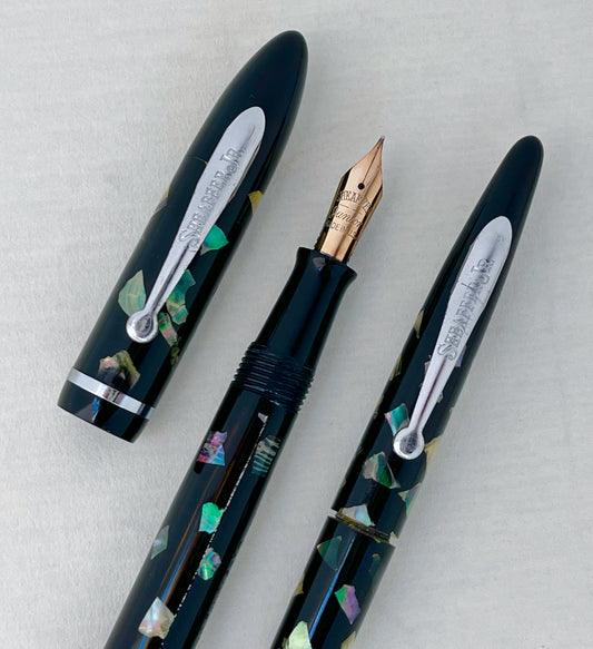 Sheaffer Balance Junior Vacuum Filler Fountain Pen Mechanical Pencil Set - EBONIZED PEARL
