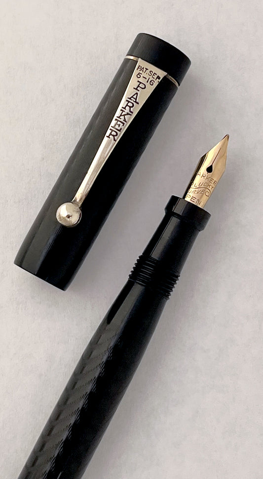 Superflex flex wet noodle Parker Jack-Knife Safety 20 1/2 Fountain Pen  restored vintage calligraphy copperplate