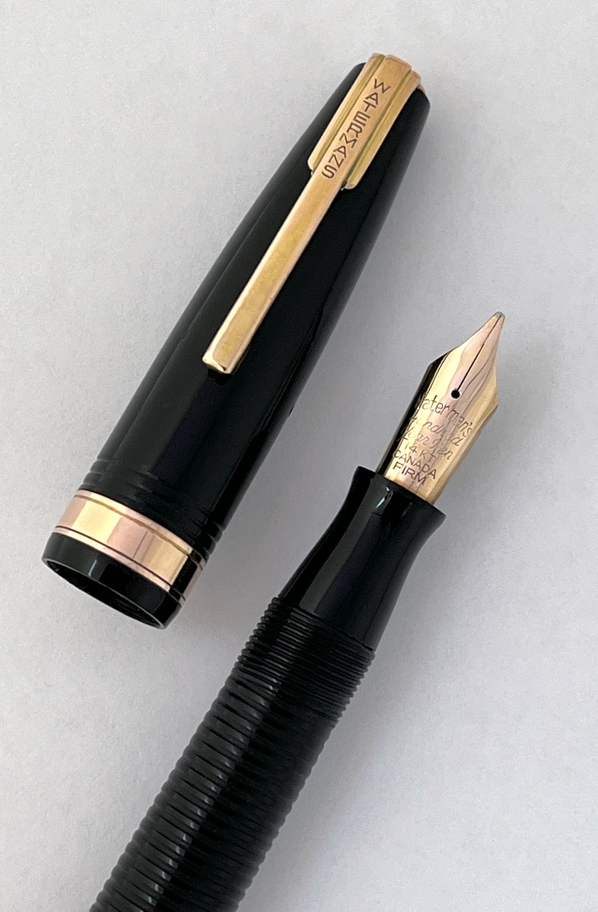 Waterman hundred year 100 hyp vintage fountain pen stub nib 14k