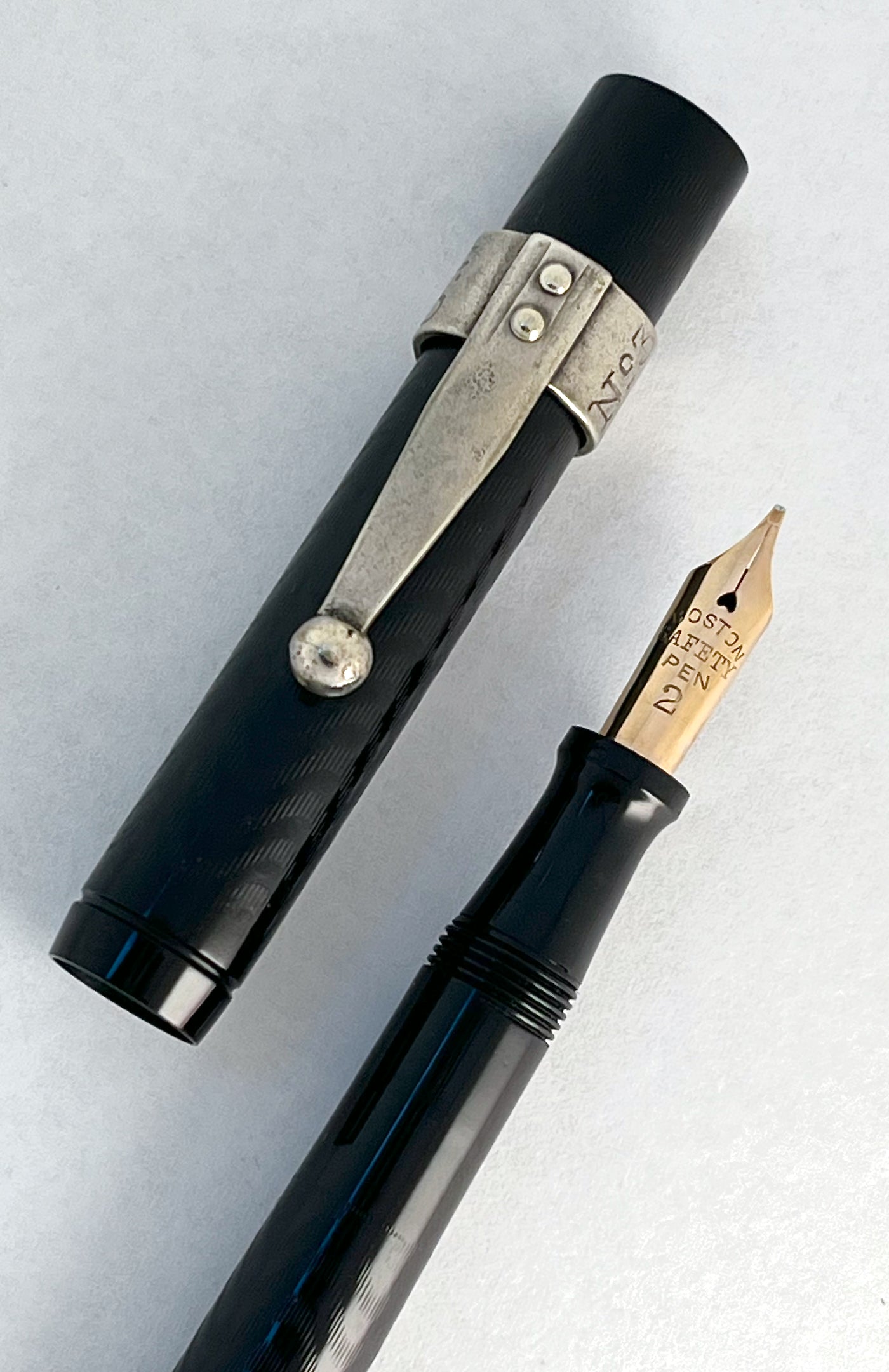 boston, fountain pen, vintage, flex, stub, wahl, eyedropper, bchr, restored, wet noodle