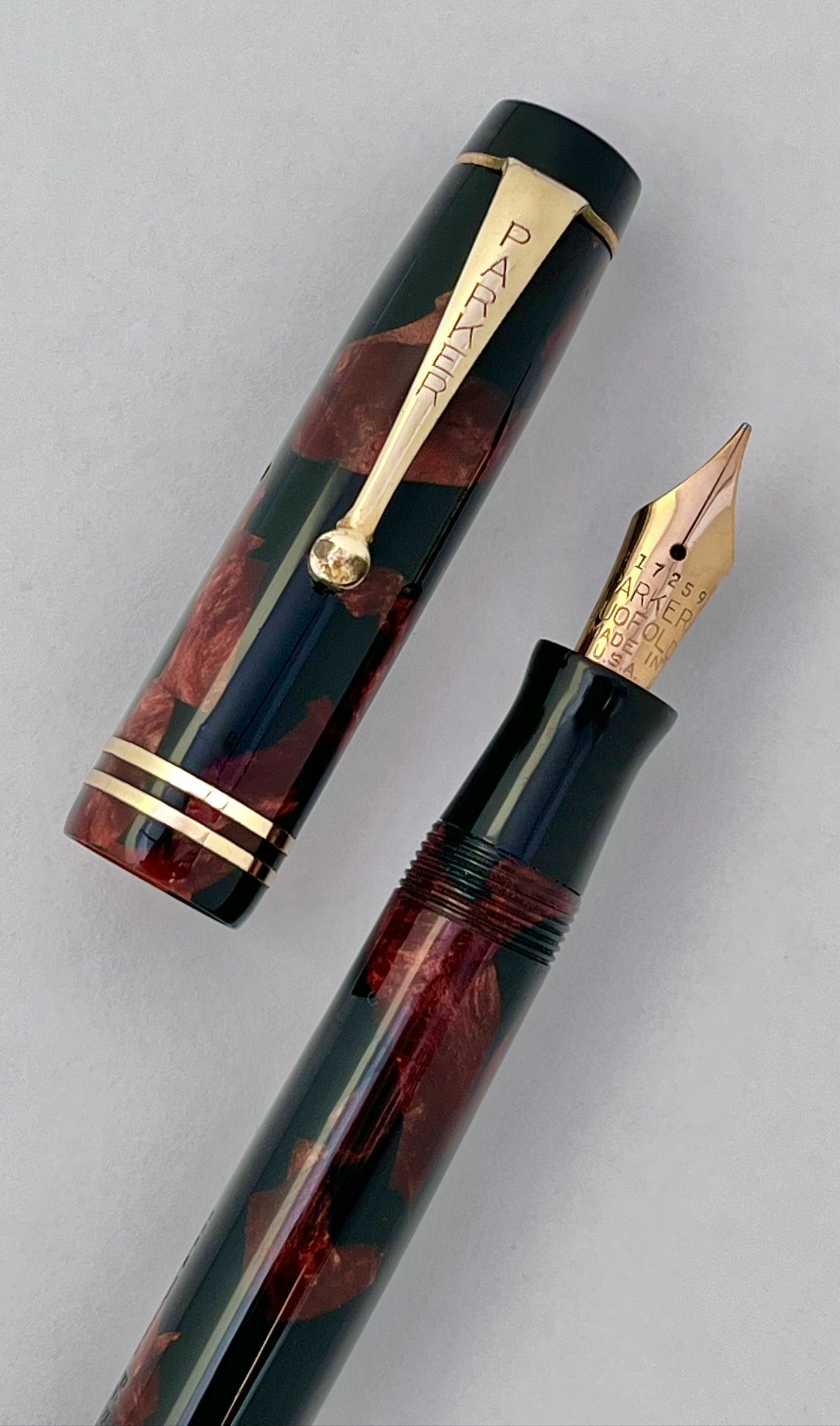 parker duofold vintage fountain pen junior nib 14k