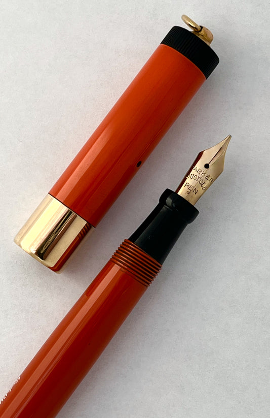 Parker, Duofold, Fountain Pen, vintage, flex, superflex, wet noodle, lucky curve, 