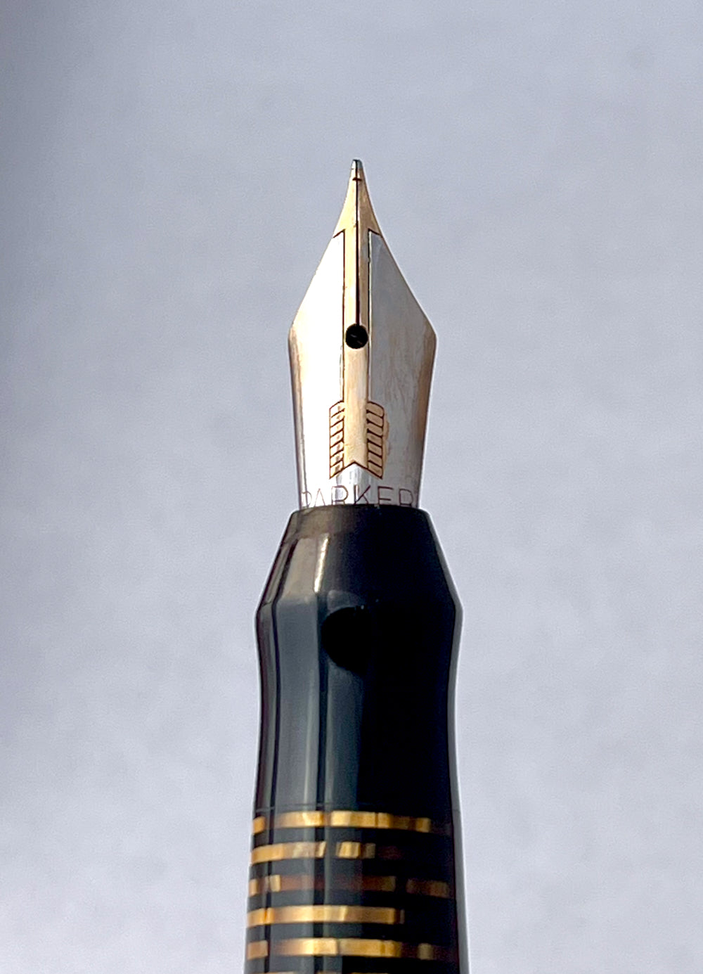 1941 Parker Vacumatic Desk Set - Golden Pearl