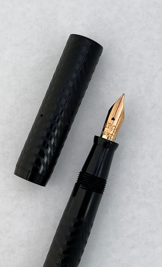 vintage fountain pen flex superflex wet noodle 14k gold nib restored.