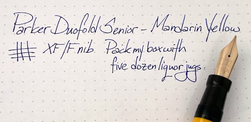 c.1928 Parker Duofold Senior Fountain Pen - MANDARIN YELLOW
