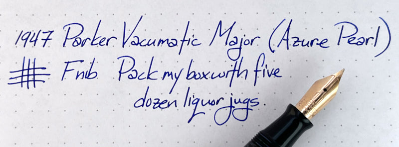1943 Parker Vacumatic Major Fountain Pen - Emerald Pearl
