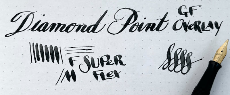 1920s Diamond Point Gold-Plated Overlay Fountain Pen - SUPERFLEX